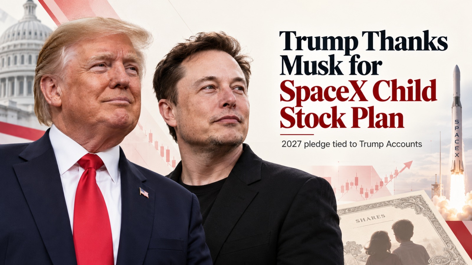 Elon Musk’s proposed SpaceX stock giveaway would go into ‘Trump Accounts’
