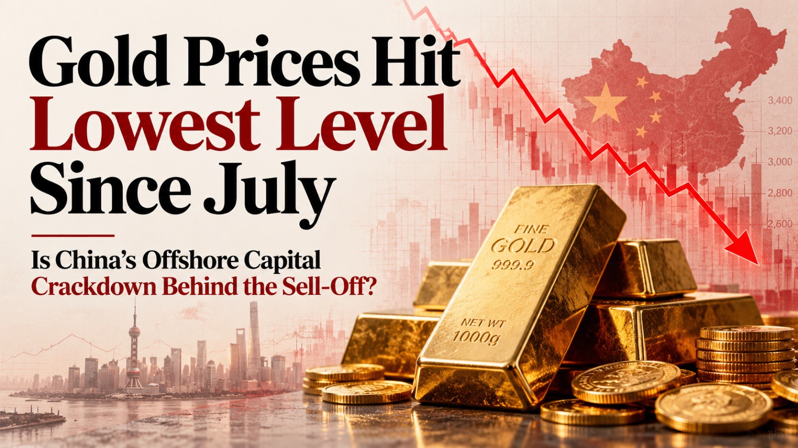 Gold Prices, Gold Rate Today, Gold Price Crash, China Gold Market, China's Offshore Capital Crackdown, Gold Sell-Off, International Gold Prices, Gold Investment, US Federal Reserve, Interest Rates, Crude Oil Prices, Inflation, UBS Gold Forecast, Gold Price Forecast 2027
