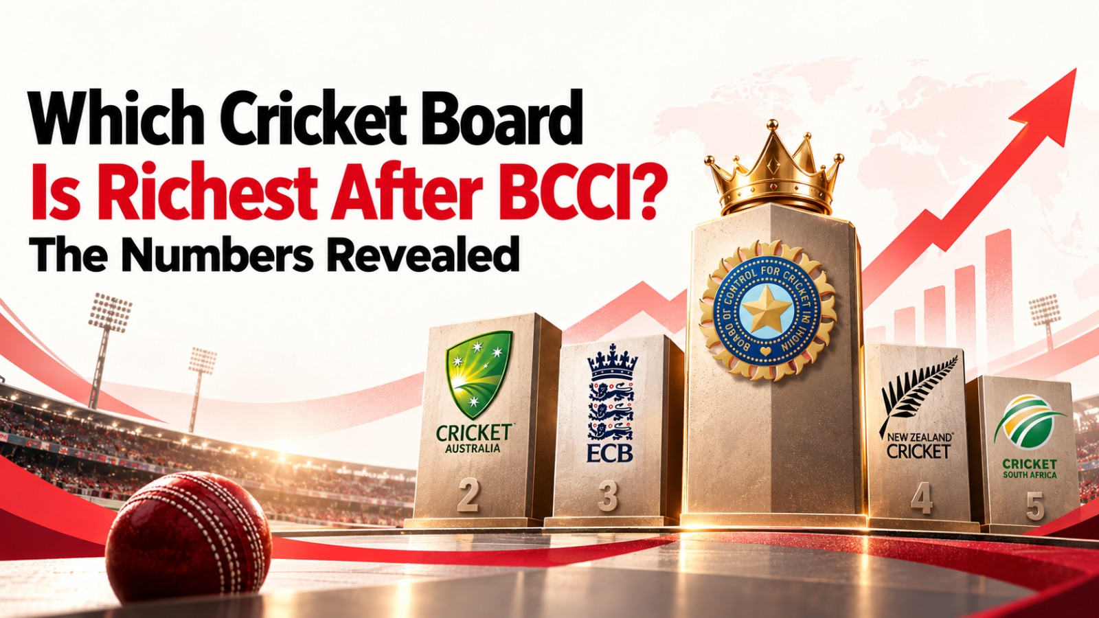 Richest Cricket Boards, BCCI Net Worth, BCCI Wealth, Richest Cricket Boards in the World, Cricket Board Net Worth, BCCI vs Cricket Australia, England Cricket Board Net Worth, Pakistan Cricket Board Net Worth, Cricket Australia Net Worth, Top 10 Richest Cricket Boards, New Zealand Cricket Net Worth, Indian Cricket, IPL Revenue