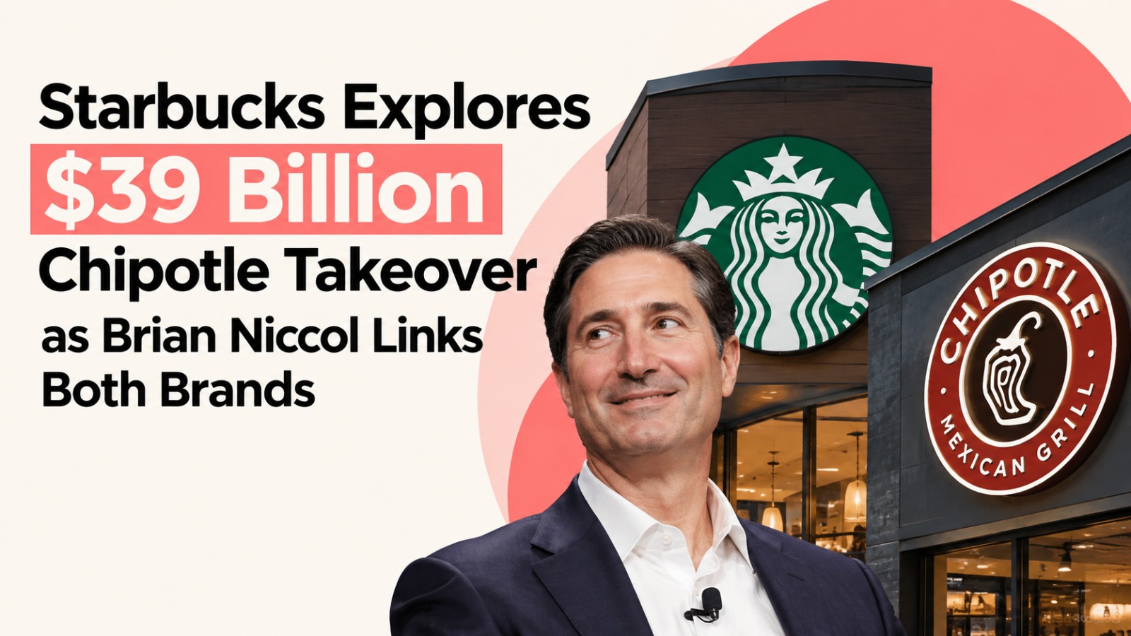 Starbucks, Chipotle, Starbucks Chipotle takeover, $39 billion deal, Brian Niccol, Chipotle acquisition, restaurant industry, M&A, Starbucks CEO