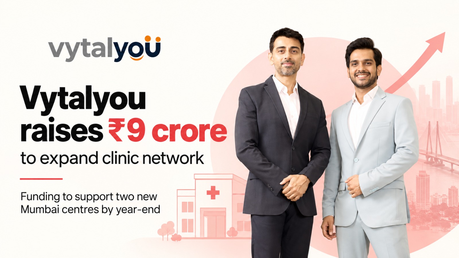 Vytalyou, Vytalyou Funding, Vytalyou Raises ₹9 Crore, Vytalyou Pre-Series A Funding, Healthcare Startup, Longevity Healthcare, Preventive Healthcare, HealthTech Startup India, Mumbai Startup, Startup Funding India, Dr Chirantan Bose, Dr Preetesh Bhandari, Chetan Jain, Ratan Jain, Pharma Dose, Venus Industries, AI in Healthcare, Predictive Diagnostics, Healthcare Investment, Clinic Expansion, Indian Startup Ecosystem