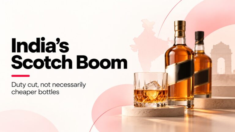 India Scotch whisky market, Scotch whisky import duty, India UK FTA, Scotch whisky prices in India, Indian whisky brands, CIABC, Scotch whisky customs duty, premium liquor market India, SWA, Indian whisky industry